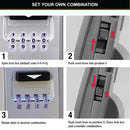 Master Lock Light Up Dial Select Access Key Lock Box Wall Mounted Grey 5425EURD