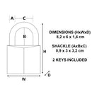 Master Lock 60mm Brass Padlock with 2 Keys 160EURD