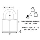 Master Lock 30mm Brass Padlock with 2 Keys (Pack of 2) 130EURT
