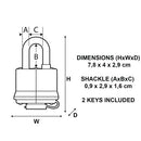 Master Lock Weather Tough Padlock with 2 Keys 7804EURD