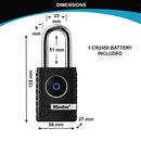 Master Lock Outdoor Bluetooth Padlock Black 4401EURLHEC