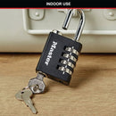 Master Lock Combi Padlock With Override Key Black 7641EURDBLK
