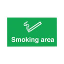 Safety Sign Smoking Area 300X500Mm Pvc MA04729R