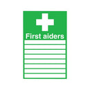 Safety Sign First Aiders 300X200Mm Pvc FA01926R