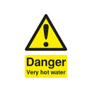 Safety Sign Danger Very Hot Water 75X50Mm Pvc HA17343R