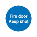 Safety Sign Fire Door Keep Shut 100X100mm PVC FR07002R