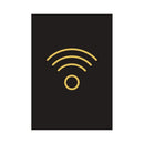 Wireless Sign Rigid Plastic 105x150mm Black/Gold Y6698721