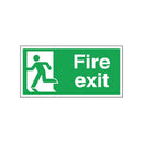 Safety Sign Fire Exit Running Man Left 150X300mm Self-Adhesive E96A/S