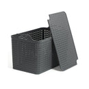 Strata Extra Large Basket with Lid 42L Charcoal Grey XW131-CHA-VW