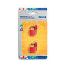 Status Brass Travel Padlock with Key (5 Pack) SPCPLOCK2PK5