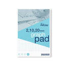 Silvine Graph Pad 2/10/20mm 50 Sheets A4 A4GP21020