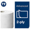 Tork 472193 T9 SmartOne Mini Toilet Roll 2-Ply 620 Sheets (Pack of 12)