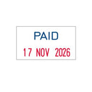Trodat Printy 4850L2 Mini Dater Stamp Paid + 3.8mm Date 76373