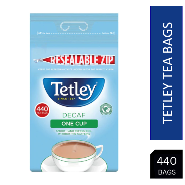 Tetley 440 One Cup Tea Bags Decaffeinated