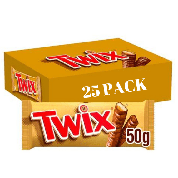 Twix Twin Chocolate & Caramel Bars 25 x 50g