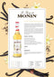 Monin Vanilla Coffee Syrup 1 Litre (Plastic)