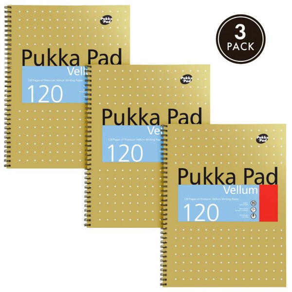 Pukka Pads A4 Vellum Wirebound Notebook 80gsm (Pack 3)