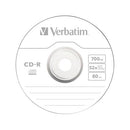 Verbatim CD-R Datalife Non-AZO 80minutes 700MB 52X Non-Printable Spindle (10 Pack) 43437