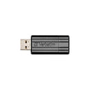 Verbatim Store N Go Pinstripe USB 2.0 Drive 128Gb Black 49071
