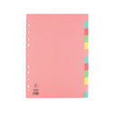A4 Manilla Divider 110gsm 12-Part Pink with Assorted Tabs WX01515