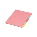 A4 Manilla Divider 110gsm 5-Part Pink with Assorted Tabs WX26081