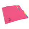 Concord Bright Subject Dividers Europunched 12-Part A4 Assorted Code 50999 - UK BUSINESS SUPPLIES
