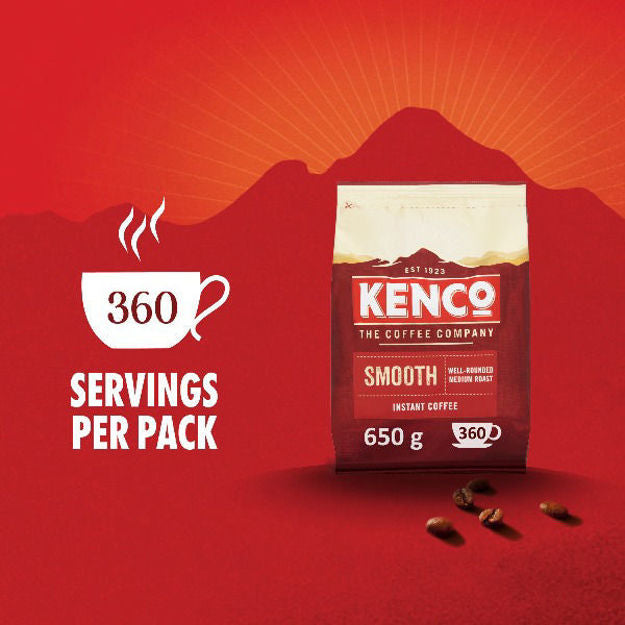 Kenco Smooth Instant Coffee 650g Refill Bag - UK BUSINESS SUPPLIES