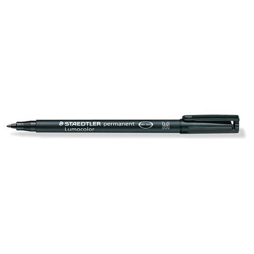 Staedtler Lumocolor Permanent Pen Medium 0.8mm Line Black Pack 10 - UK BUSINESS SUPPLIES