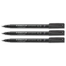 Staedtler Lumocolor Permanent Pen Fine 0.6mm Line Black Pack 10 Code 318-9 - UK BUSINESS SUPPLIES