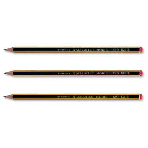 Staedtler 120 Noris Pencil Cedar Wood 2B Black Cap Pack 12 Code 120-2B - UK BUSINESS SUPPLIES