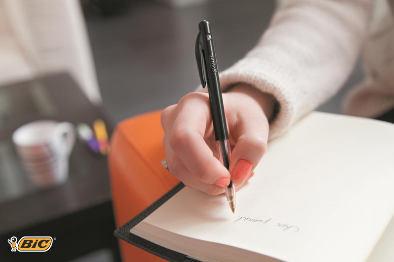 Bic M10 Clic Retractable Ballpoint Pen 1mm Tip 0.32mm Line Blue (Pack 50) - 1199190121 - UK BUSINESS SUPPLIES