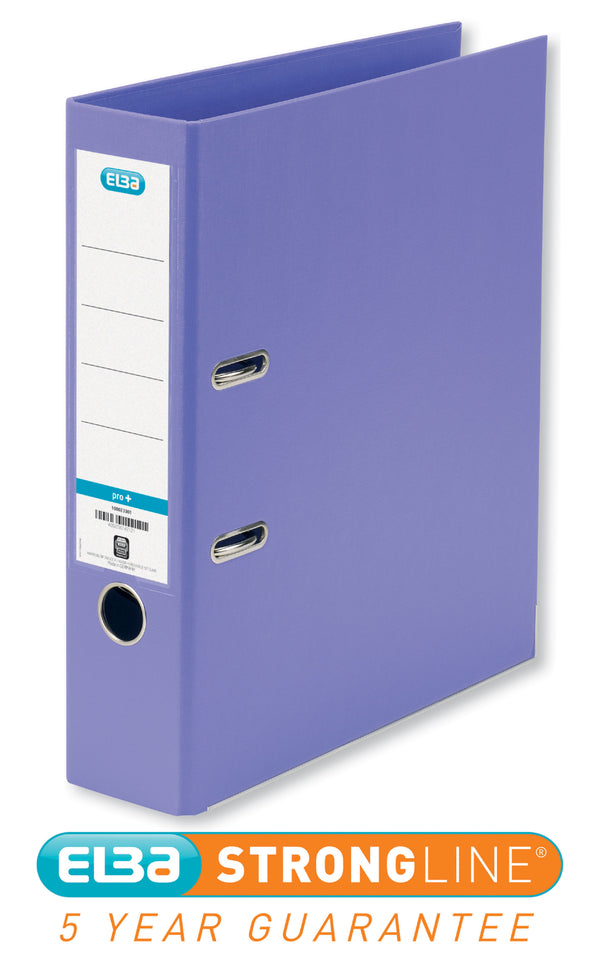Elba Smart Pro+ Lever Arch File A4 80mm Spine Polypropylene Purple 100202167 - UK BUSINESS SUPPLIES