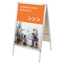 Nobo A Board Snap Frame Poster Display 700x1000mm Aluminium Frame Plastic Front Silver 1902205 - UK BUSINESS SUPPLIES