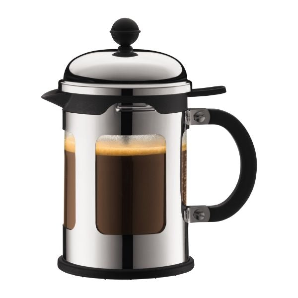 Bodum Chambord 4 Cup Silver Coffee Maker 0.5 Litre - UK BUSINESS SUPPLIES