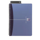 Oxford Metallics Notebook Wirebound Polypropylene Ruled 180pp 90gsm A4 Blue Ref 400051876 [Pack 5] - UK BUSINESS SUPPLIES