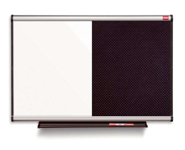 Nobo Prestige Combination Black Foam/Magnetic Whiteboard Aluminium Frame 1200x900mm QBPK9060 - UK BUSINESS SUPPLIES