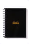 Rhodia A5 Wirebound Hard Cover Business Book A-Z Index Ruled 160 Pages Black (Pack 3) - 119241C - UK BUSINESS SUPPLIES