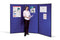 Nobo Showboard Extra Display 4 Panel Blue/Grey 1901711 - UK BUSINESS SUPPLIES