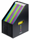 Snopake Eligo Desk Expander Polypropylene A4 13 Part Portrait Black - 15171 - UK BUSINESS SUPPLIES