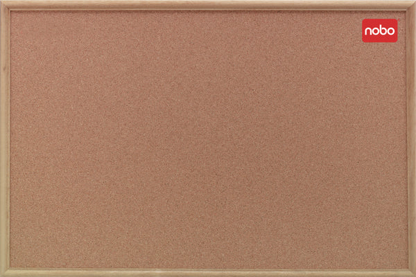 Nobo Classic Cork Noticeboard Oak Wood Frame 600x900mm 37639003 - UK BUSINESS SUPPLIES