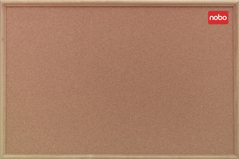 Nobo Classic Cork Noticeboard Oak Wood Frame 600x900mm 37639003 - UK BUSINESS SUPPLIES