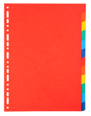 Exacompta Forever Recycled Divider 12 Part A4 220gsm Card Vivid Assorted Colours - 2012E - UK BUSINESS SUPPLIES