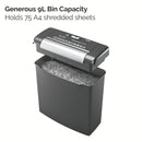 Rexel Momentum S206 Strip Cut Shredder 9 Litre 6 Sheet Black 2104568 - UK BUSINESS SUPPLIES