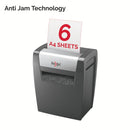 Rexel Momentum X406 Cross Cut Shredder 15 Litre 6 Sheet Black 2104569 - UK BUSINESS SUPPLIES