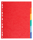 Exacompta Forever Recycled Divider 6 Part A4 Extra Wide 220gsm Card Vivid Assorted Colours - 2106E - UK BUSINESS SUPPLIES