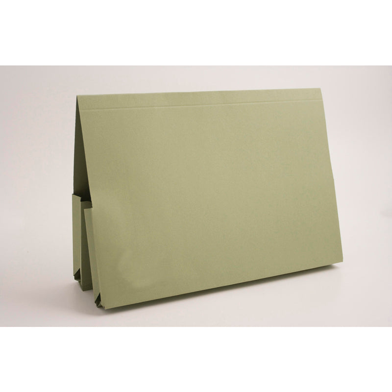 Guildhall Double Pocket Legal Wallet Manilla Foolscap 315gsm Green (Pack 25) - 214-GRNZ - UK BUSINESS SUPPLIES