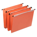 Esselte Orgarex A4 Vertical File Card 30mm Base Orange (Pack 25) 21633 - UK BUSINESS SUPPLIES