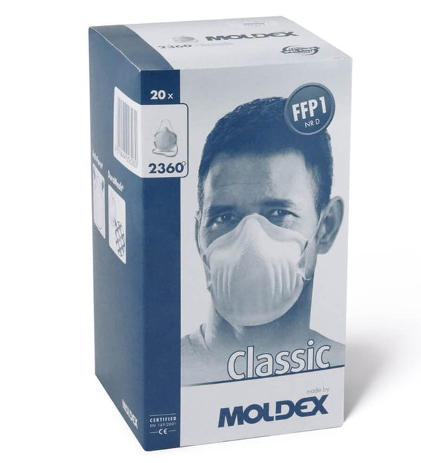 Moldex 2360 FFP1 Classic Dust Mask Non-Valved {20 Pack} - UK BUSINESS SUPPLIES