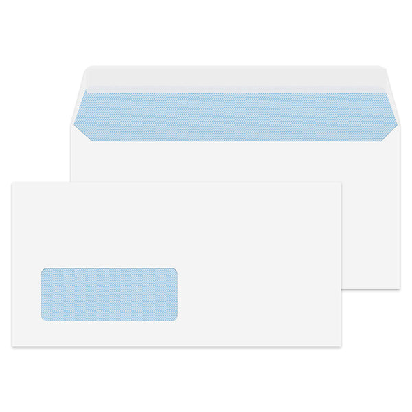 ValueX Wallet Envelope DL Peel and Seal Window 100gsm White (Pack 500) - 23884 - UK BUSINESS SUPPLIES