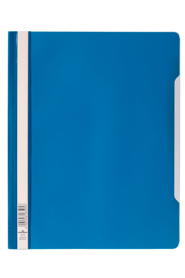 Durable Clear View Report Folder Extra Wide A4 Blue (Pack 50) 257006 - UK BUSINESS SUPPLIES